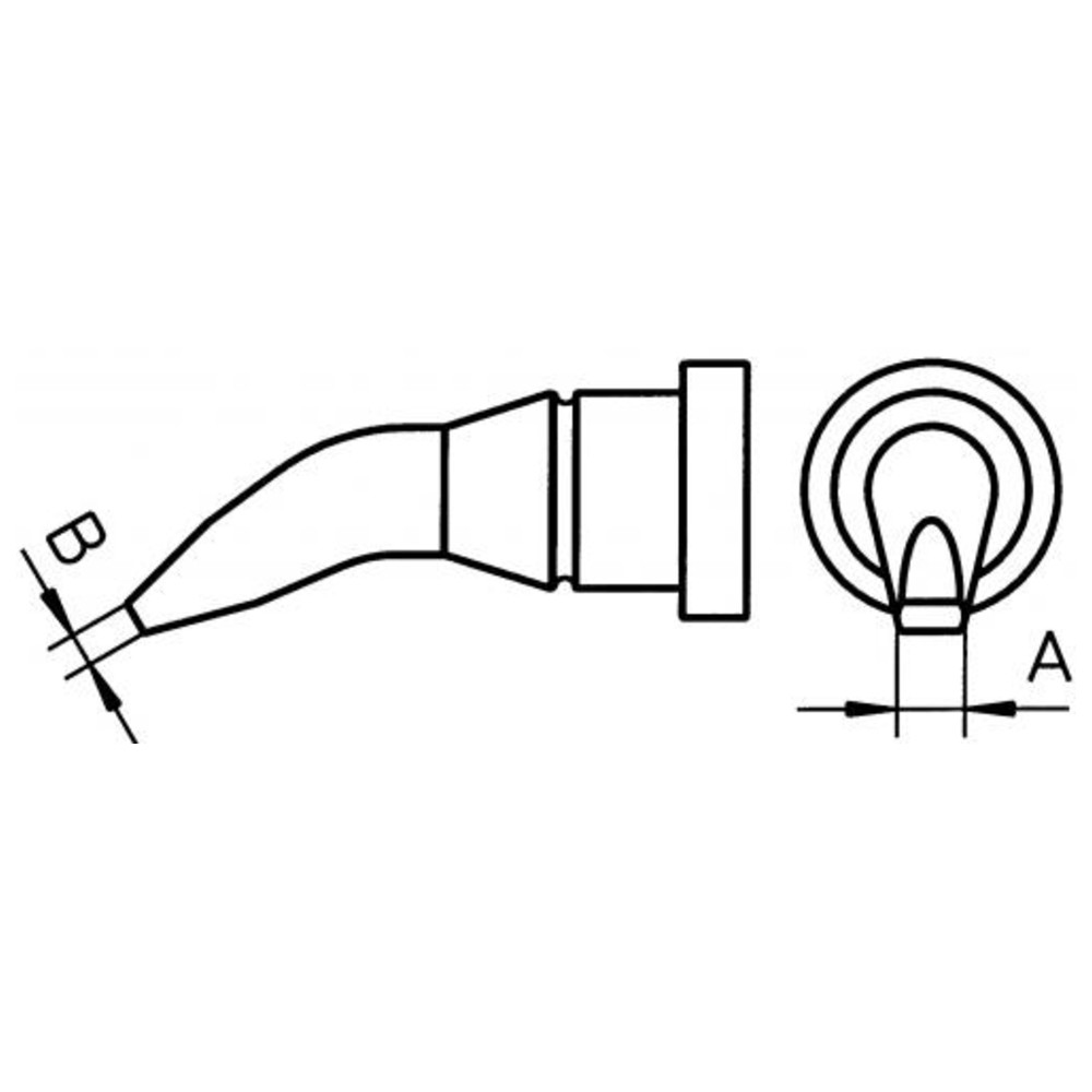 Lödspets LT-serien, mejselformad, LT MX/Ø 3,2 mm, böjd 30 - 2