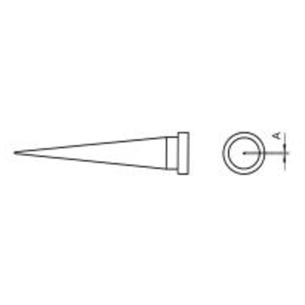 Lödspets serie LT, LT O/Ø 0,8 mm, rak, konisk lång - 2