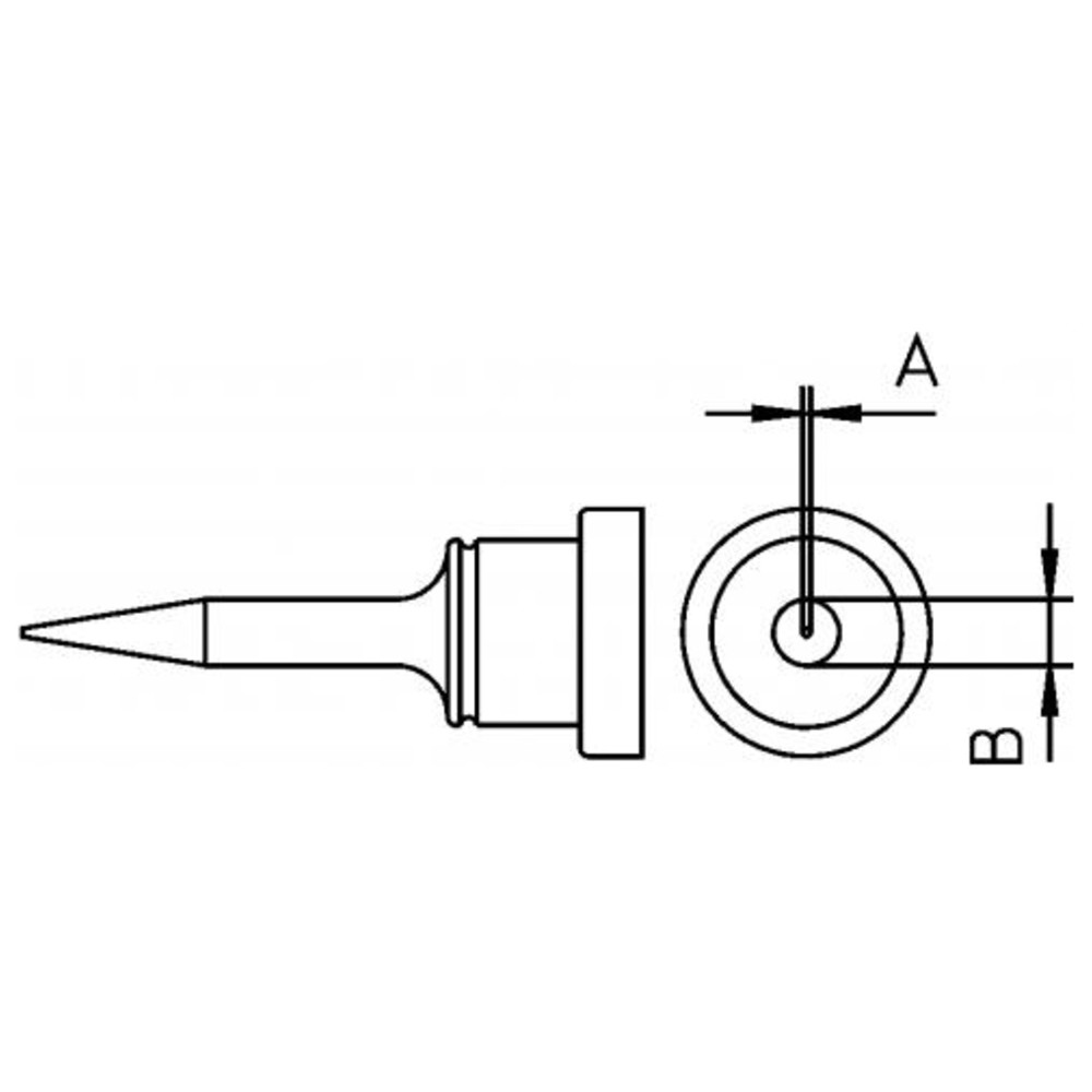 Lödspets LT-serien, mejselformad, LT 1SC/0,4 x 0,15 mm, rak - 2
