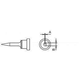 Lödspets LT-serien, mejselformad, LT 1SC/0,4 x 0,15 mm, rak