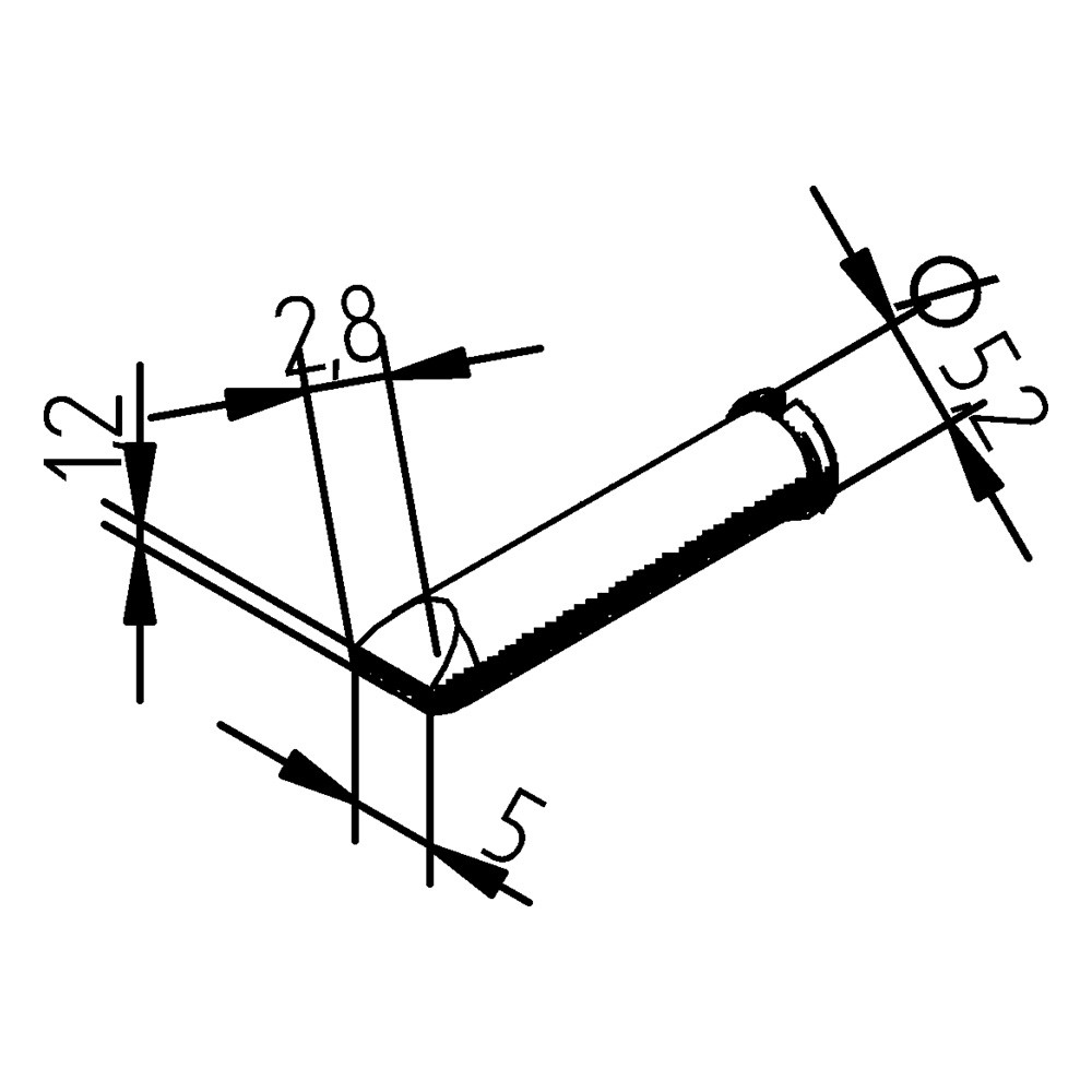 Lödspets serie 0102, CDLF50/5,0 mm, rak