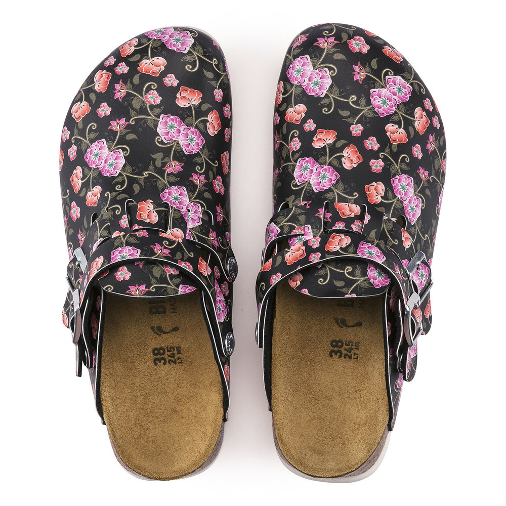 Clog Kay Superlauf, ko-Flor, Blooming Roses Black, narrow, Size 40 - 3