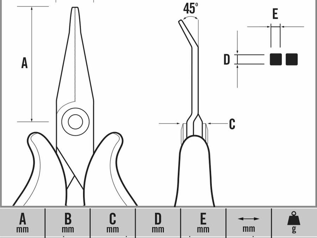 C.K Ecotronic ESD Snipe Nose Tång (böjd)