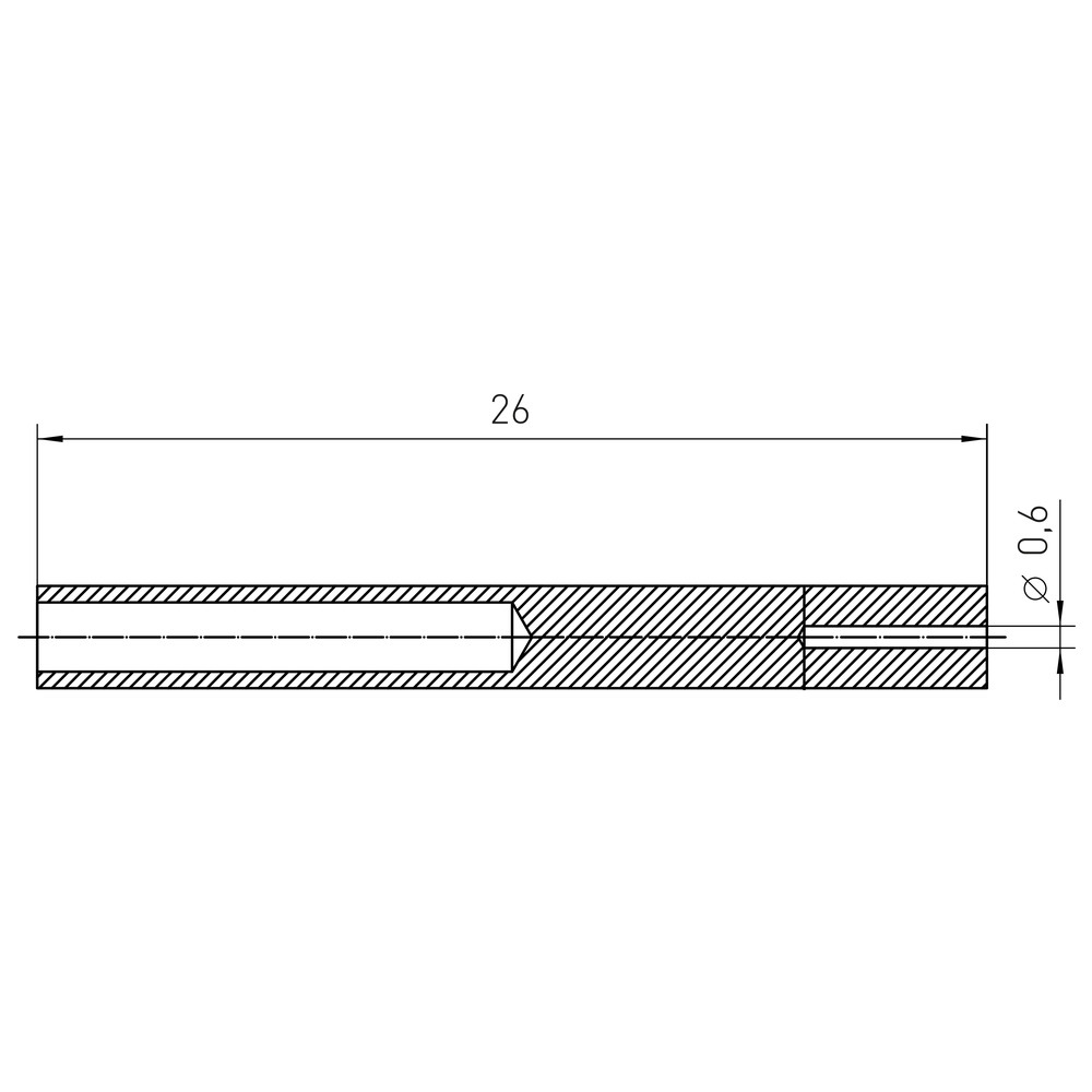 Soldering tip series RTM, special shape, RTM 028 X/26 mm, measuring tip - 2