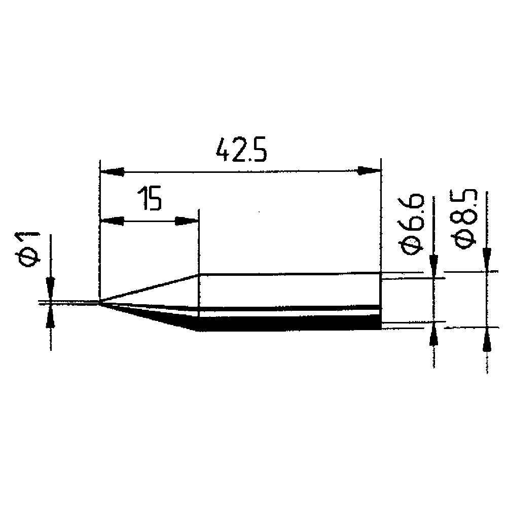 Lödspets serie 842, UDLF/0,4 mm, blyertspennspets, blyfri, 1 styck