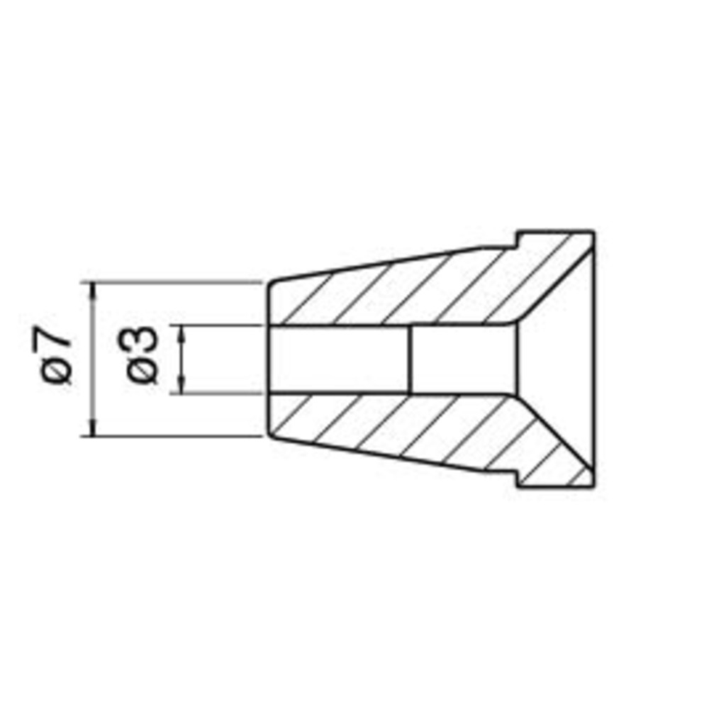 Avlödningsmunstycke serie N60, 3,0 mm