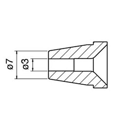 Avlödningsmunstycke serie N60, 3,0 mm