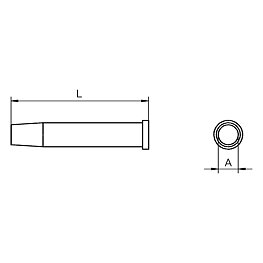 Soldering tip series XT, round shape, XT DS/Ø 5.0 mm, straight
