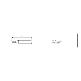 Soldering tip series XT, special shape, XT/6 x 40 mm, measuring tip
