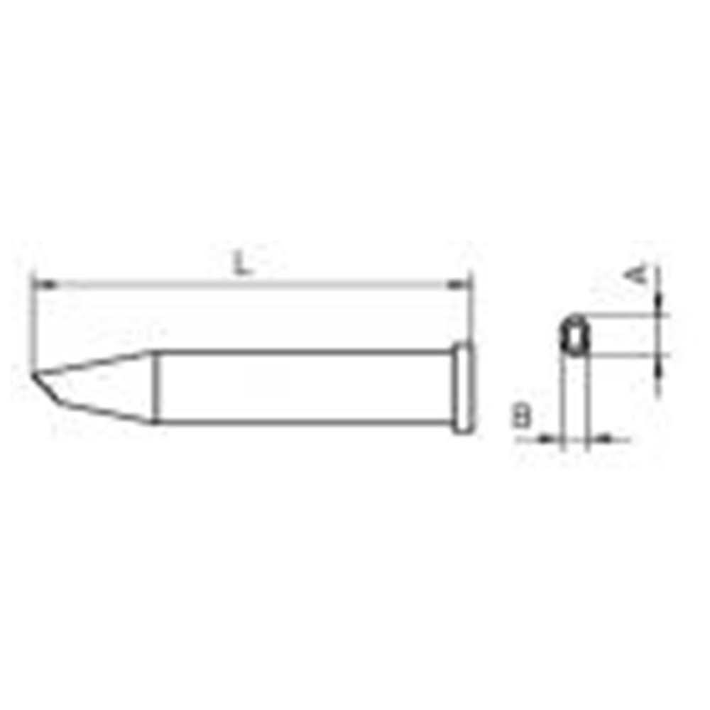 Lödspets serie XT, specialform, XT GW2/Ø 3,5 mm, löddepå