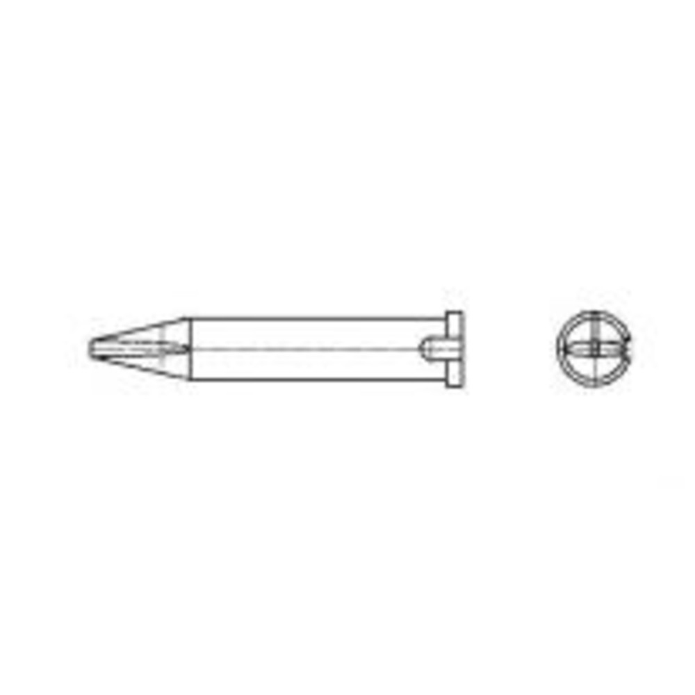 Soldering tip series XTR chisel shape, XTR BBT/1.6 x 0.7 mm, beveled 45° - 2