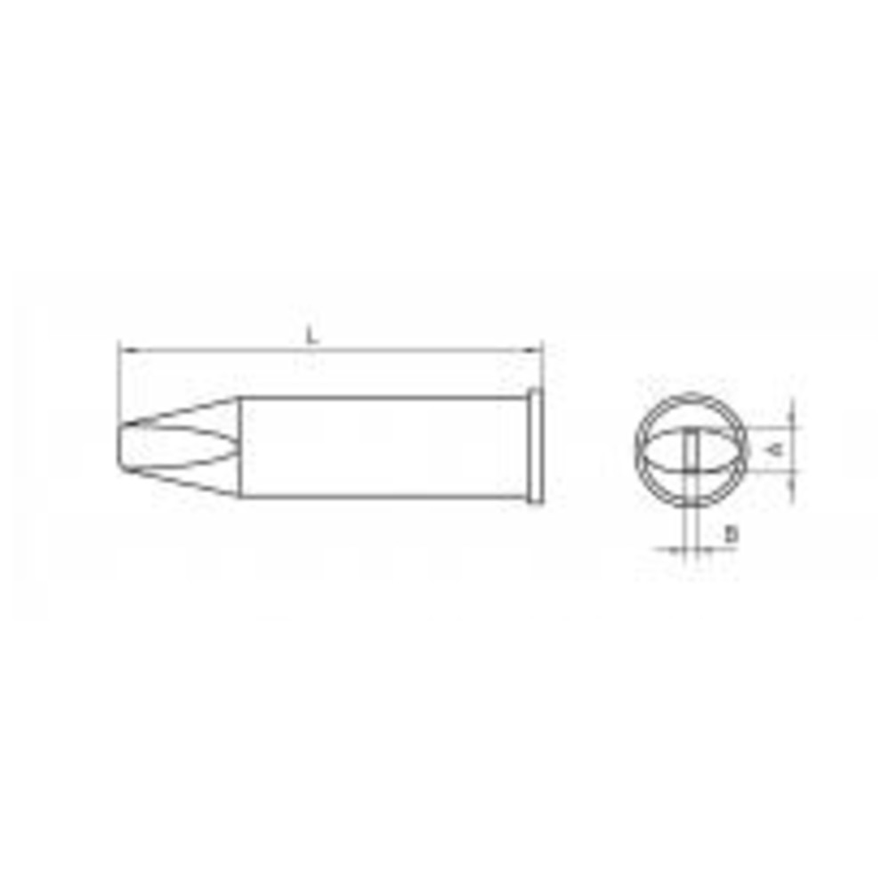 Soldering tip type XHT chisel shape, XHT D/5.0 x 1.2 mm, straight - 2