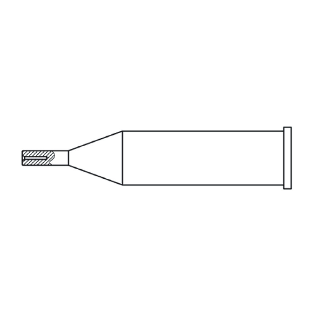 Soldering tip type XHT chisel shape, XHT/0.5 x 55.0 mm, measuring tip