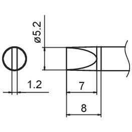 Composite soldering tip, T15 series, size D5.2