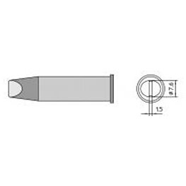 Soldering tip type XHT chisel shape, XHT F/9.3 x 2.0 mm, straight