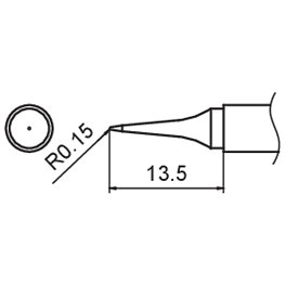 Composite soldering tip, Series T15, format ILS