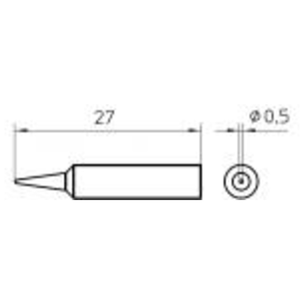 Lödspets serie XNT rund form, XNT 1/Ø 0,5 mm, konisk - 2