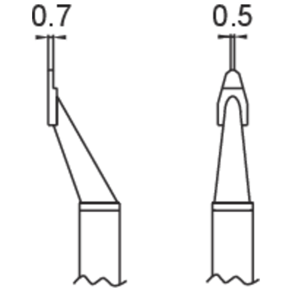 Composite soldering tip, T16 series, Chip 1L format