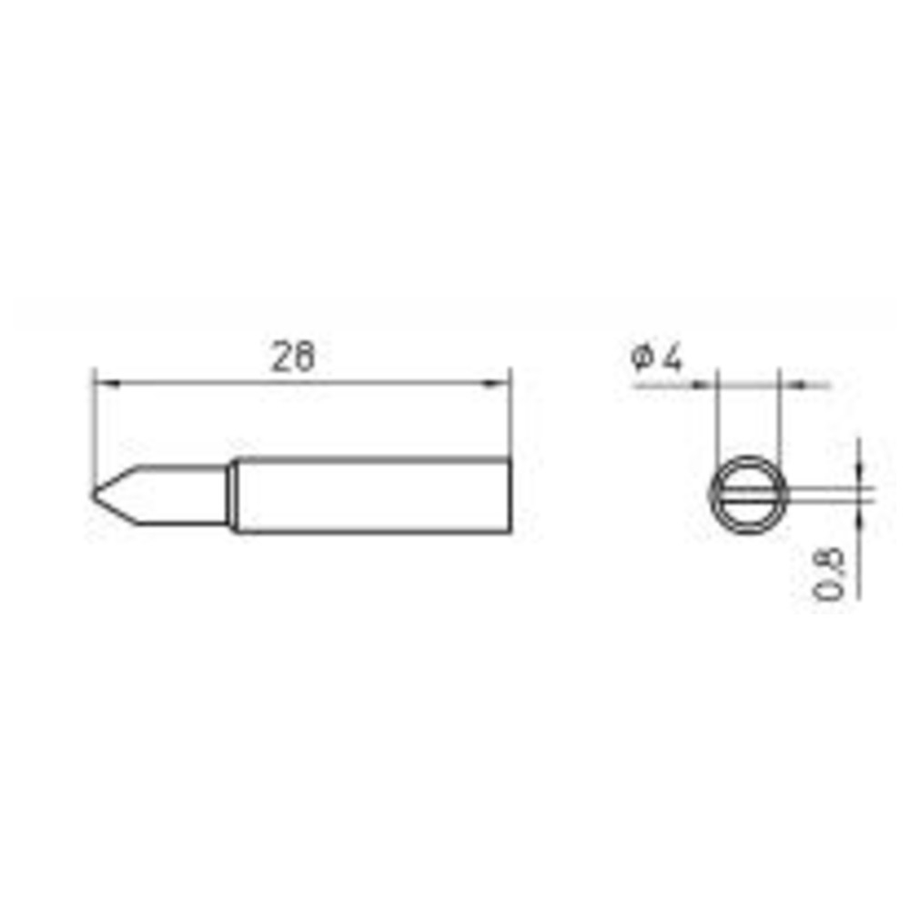 Lödspets serie XNT mejselform, XNT D/4,0 x 0,8 mm, rak - 2