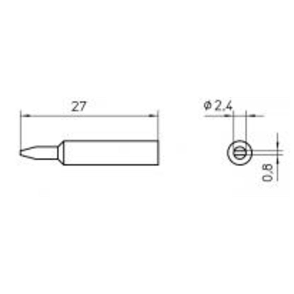 Soldering tip series XNT chisel shape, XNT B/2.4 x 0.8 mm, straight - 2