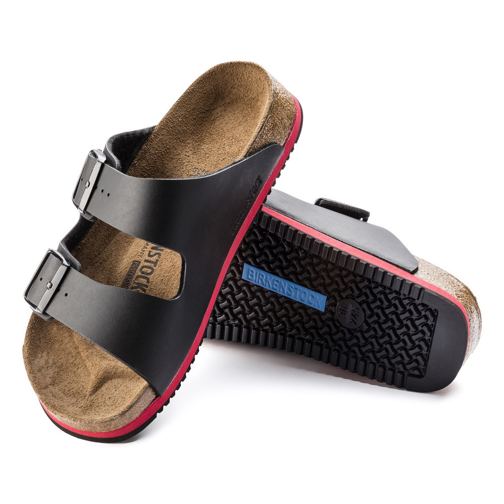 Sandal Arizona Superlauf, ko-Flor, svart/röd, smal bredd, Storlek 44 - 2