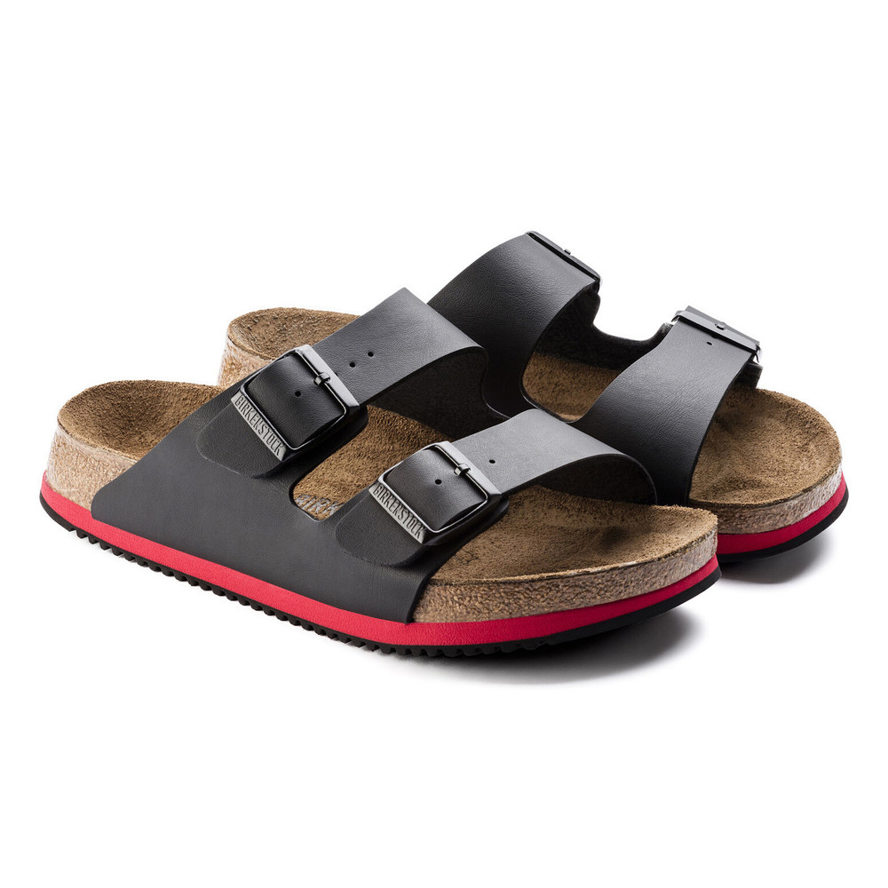 Sandal Arizona Superlauf, ko-Flor, svart/röd, smal bredd, Storlek 44 - 4