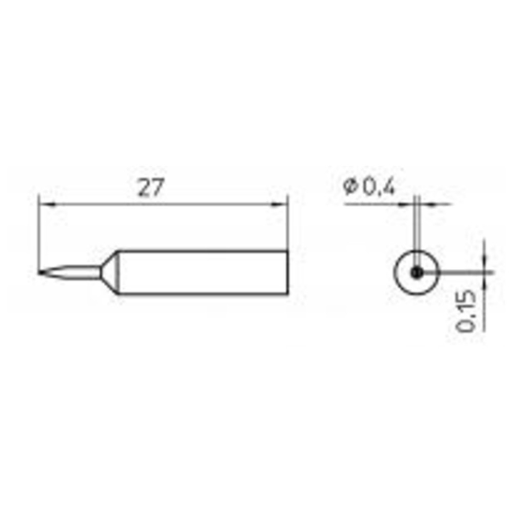 Lödspets serie XNT mejselformad, XNT 1SC/0,4 x 0,15 mm, rak, smal - 2