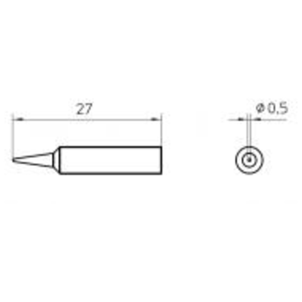 Lödspets serie XNT rund form, XNT S/Ø 0,4 mm, konisk - 2