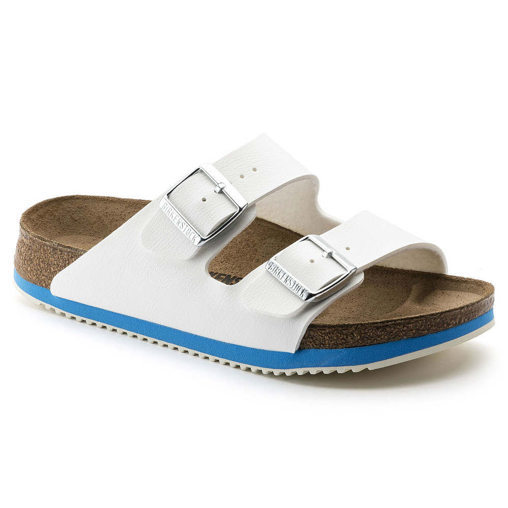 Sandal Arizona Super Grip, ko-Flor, vit, normal bredd, Storlek 38
