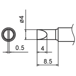 T15 Series Composite Soldering Tip, 0.8D Format