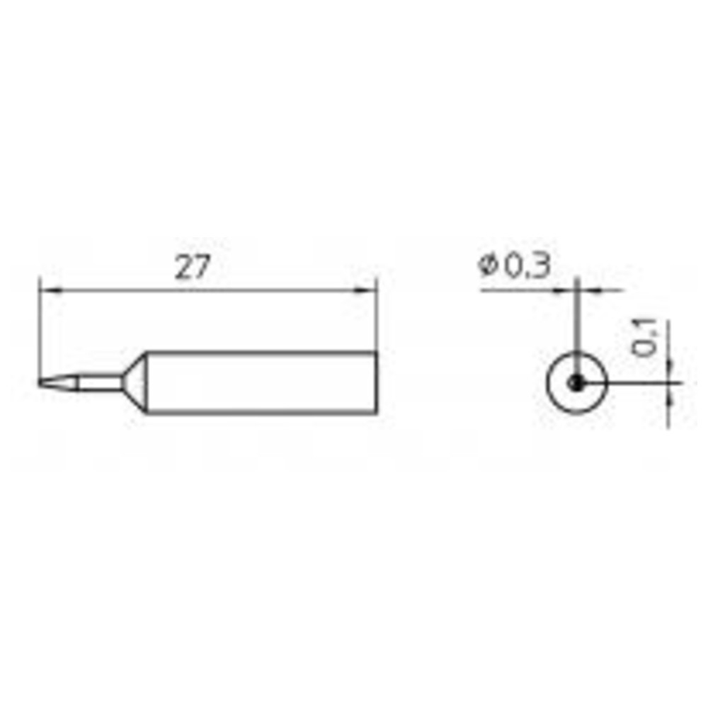 Soldering tip series XNT chisel shape, XNT 1SCNW/0.3 x 0.1 mm, non-wettable - 2