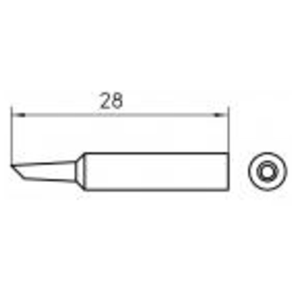 Soldering tip series XNT round shape, XNT AA/Ø 1.6 mm, beveled 45° - 2