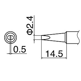 Lödspets serie T18, format 2,4D
