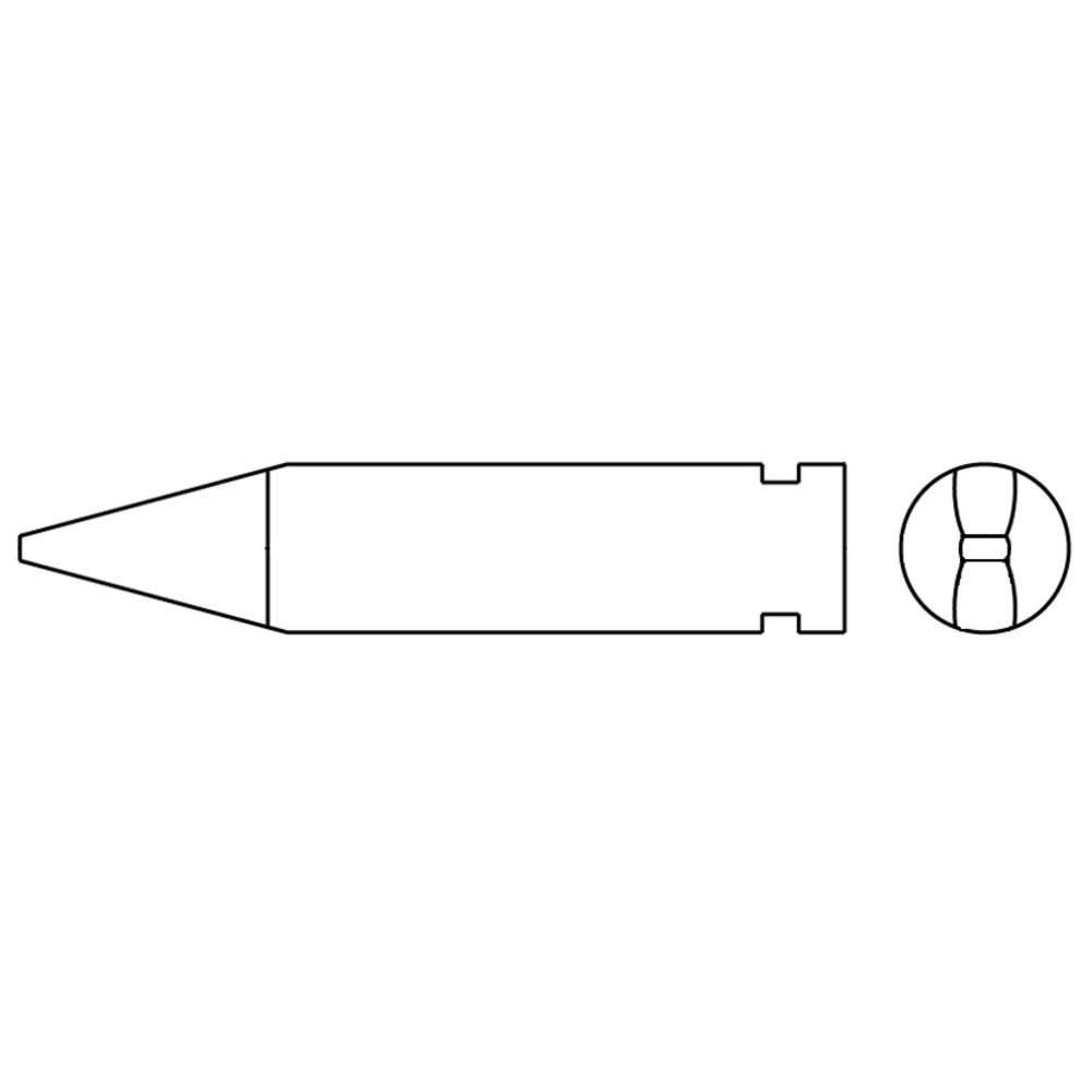 Lödspets serie XH mejselform, XH A/1,6 x 0,8 mm, rak - 2