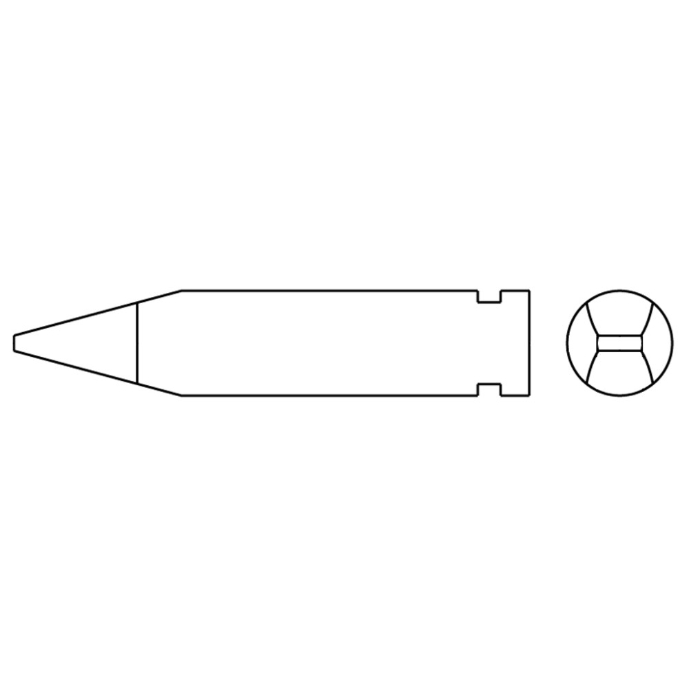 Lödspets serie XH mejselformad, XH B/2,4 x 0,8 mm, rak - 2