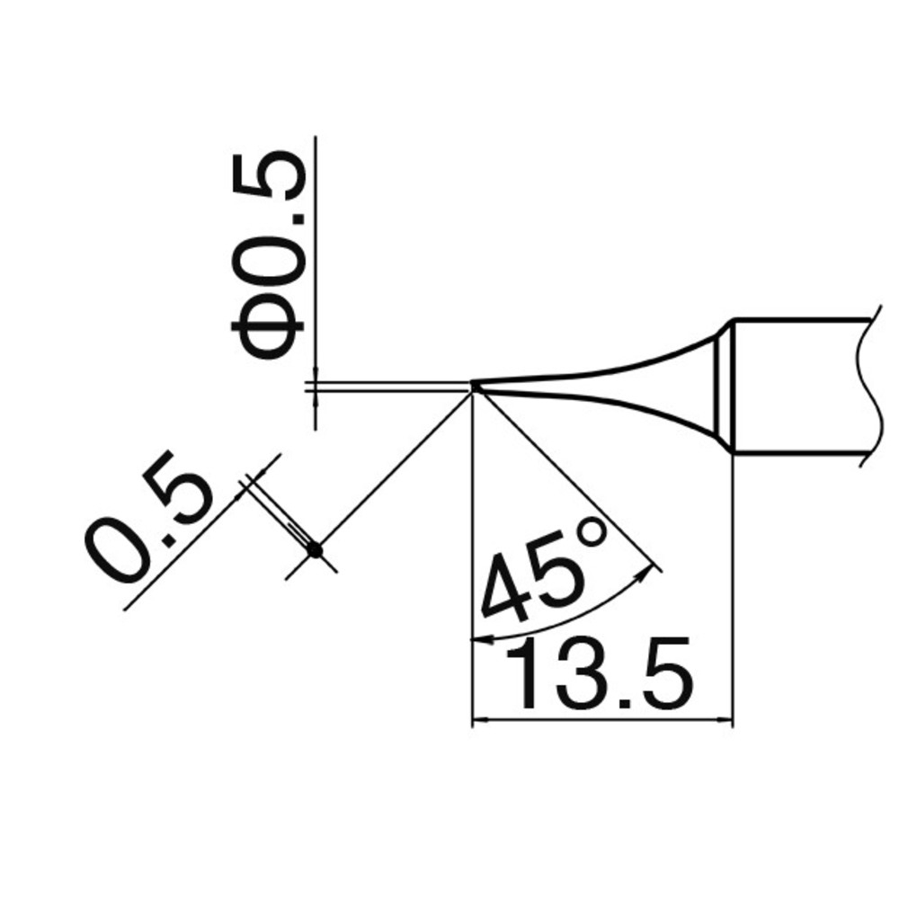 Soldering tip, Series T18, C05 format