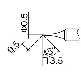Lödspets serie T18, format C05