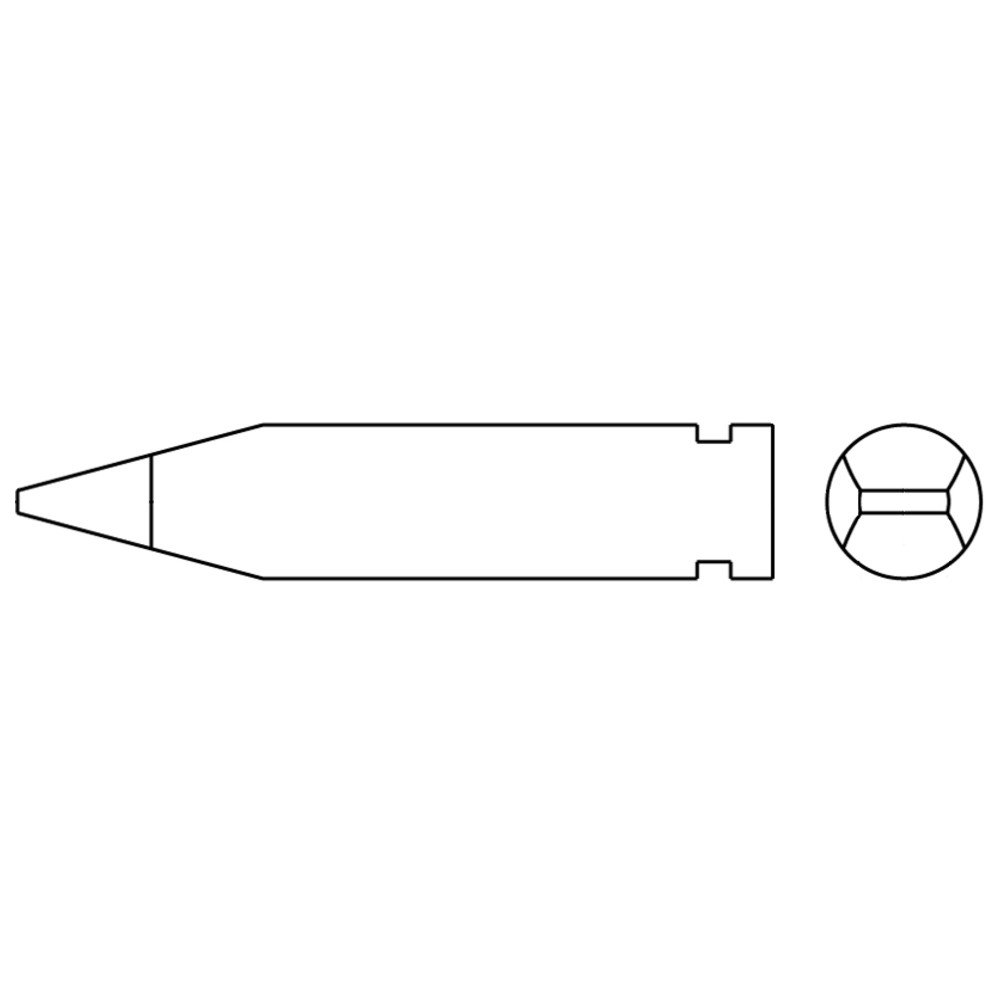 Lödspets serie XH mejselform, XH C/3,2 x 0,8 mm, rak - 2