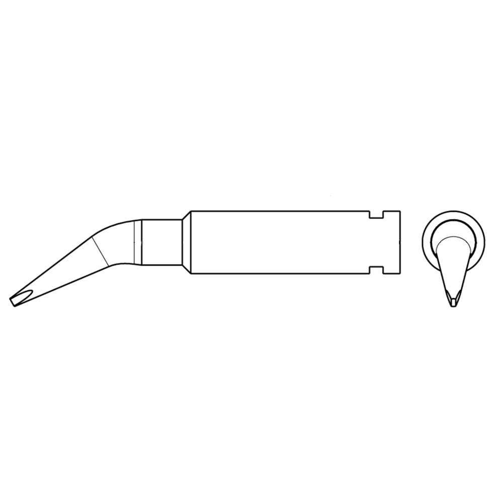 Lödspets serie XH mejselformad, XH HX/0,8 x 0,4 mm, böjd - 2