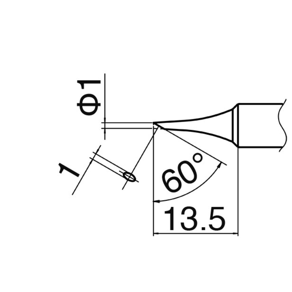 Soldering tip, Series T18, CF1 format