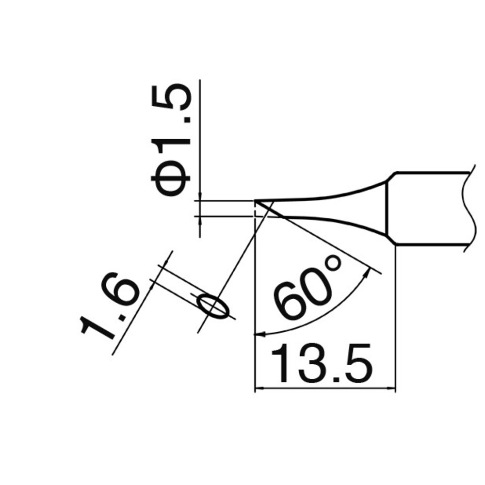 Soldering tip, Series T18, CF15 format