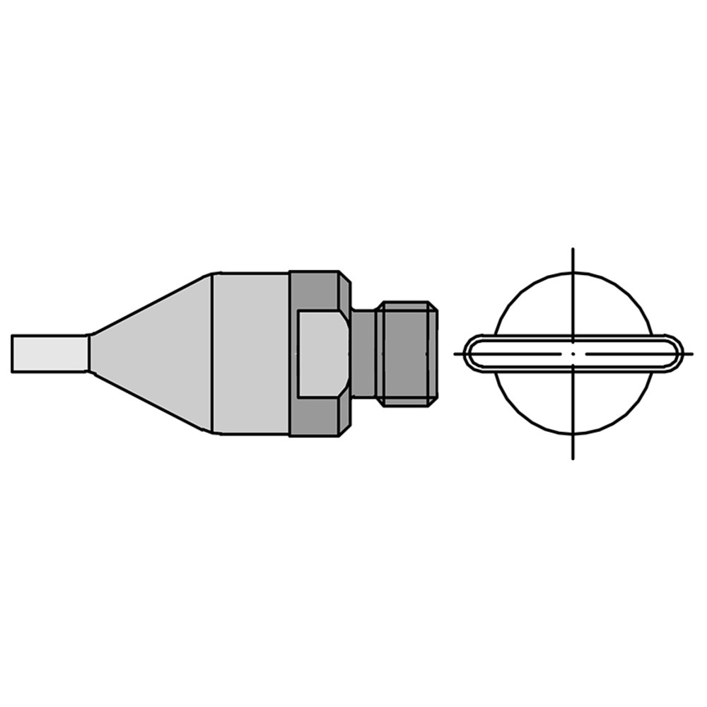 Hot air nozzle HAP series, F06/12.0 x 1.5 mm, flat nozzle
