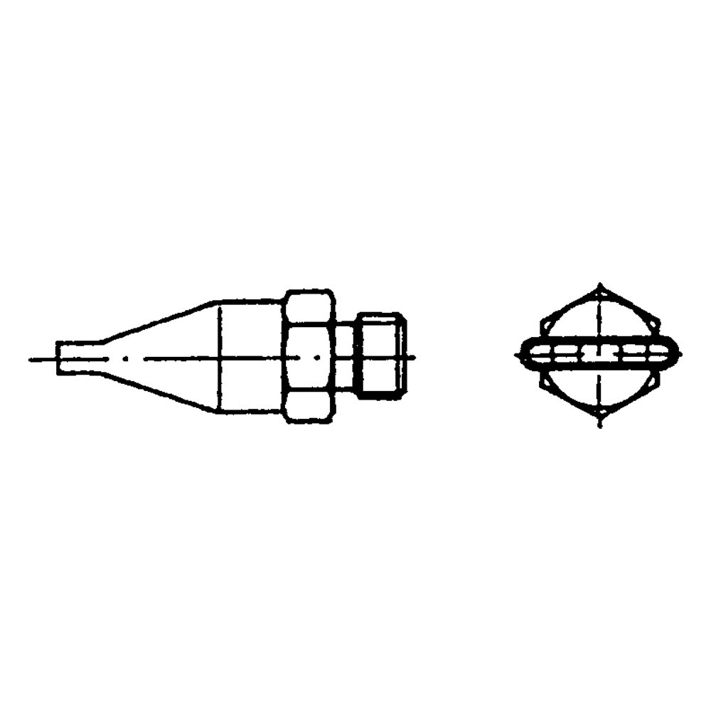 Hot air nozzle HAP series, F04/10.5 x 1.5 mm, flat nozzle