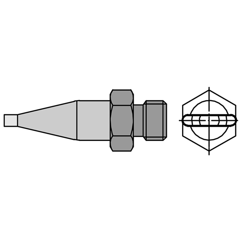 Hot air nozzle HAP series, F02/8.0 x 1.5 mm, flat nozzle - 2