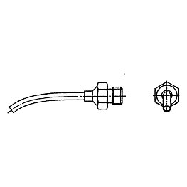 Hot air nozzle HAP series, R08/Ø 2.0 mm, curved round nozzle