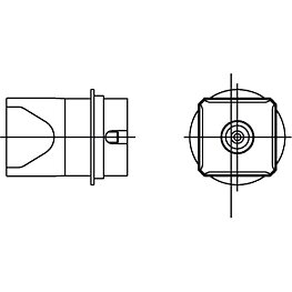 Varmluftsmunstycke typ NQ, NQ35, 20,5 x 20,5 mm, 4 sidor uppvärmda mm