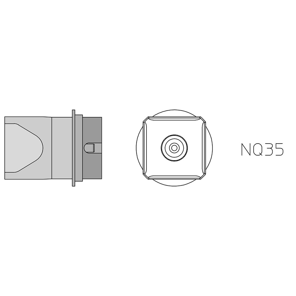 Hot gas nozzle type NQ, NQ35, 20.5 x 20.5 mm, 4 sides heated mm - 2