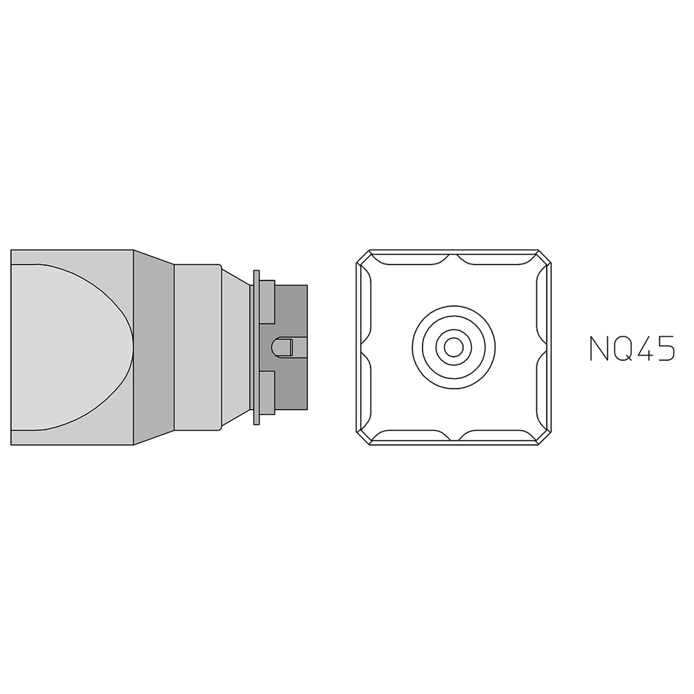Hot gas nozzle type NQ, NQ45, 31.3 x 31.3 mm, 4 sides heated - 2