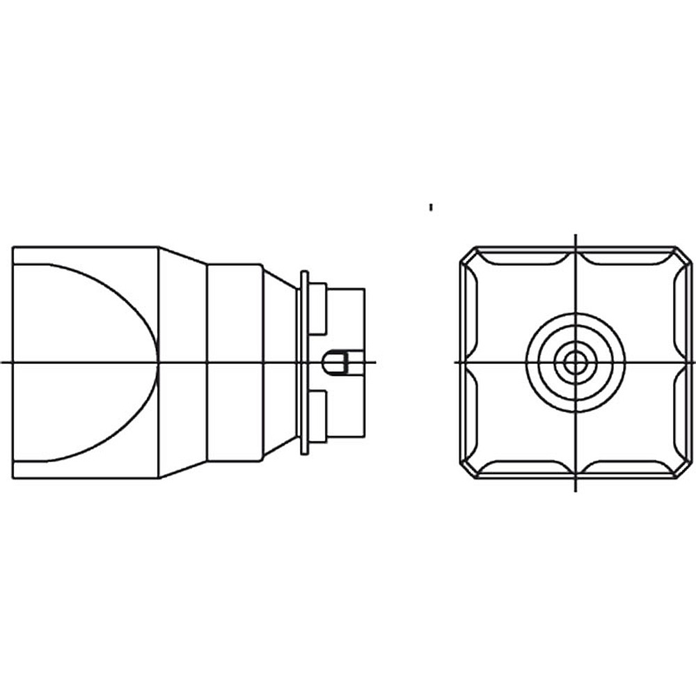 Hot gas nozzle type NQ, NQ45, 31.3 x 31.3 mm, 4 sides heated