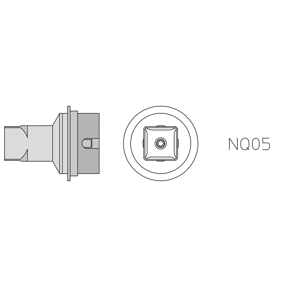 Varmluftsmunstycke typ NQ, NQ05, 10,7 x 10,7 mm, 4 sidor uppvärmt - 2